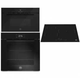 BERTAZZONI FMOD6115PLB2 + P603I30NV + FMOD3053WLB1 Σετ Εντοιχιζόμενος Φούρνος με Επαγωγική Εστία και Φούρνο Μικροκυμάτων